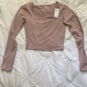 Hollister Pink Cropped Long Sleeve